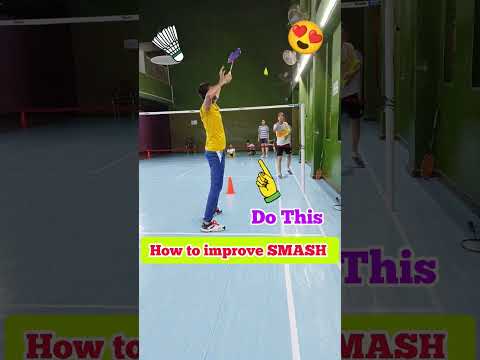 How To Improve " SMASH " Do This 👆 #shorts #badminton #smash