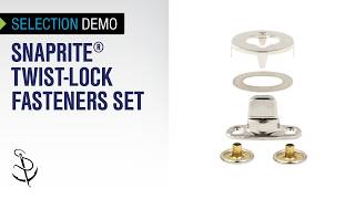 Installation Tool Selection for Twist Lock Fastener SnapRite Button Back Cloth to Cloth Set