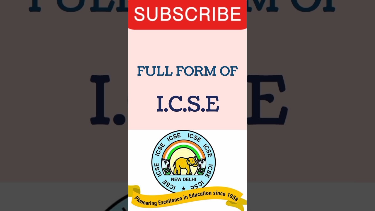 Full Form Of Icse #icse #fullform #viral #knowledge #status #shortvideo #education #yt #video #short