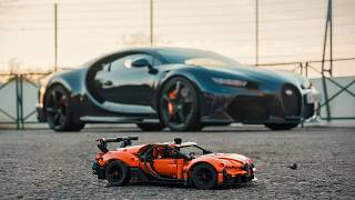 LEGO — Building a LEGO Technic BUGATTI in a BUGATTI at 300km/h