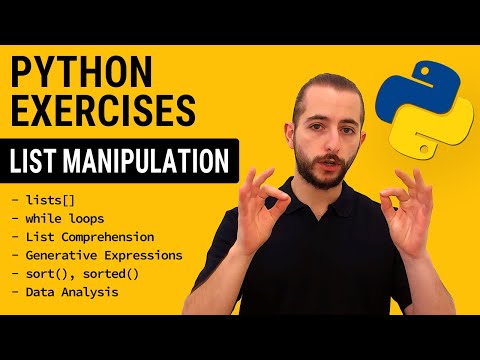 Python Exercise Lists Manipulation In Python Beginner Level With Challenges Application