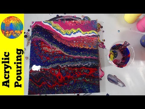Transparent Colors Acrylic Pouring Experiment