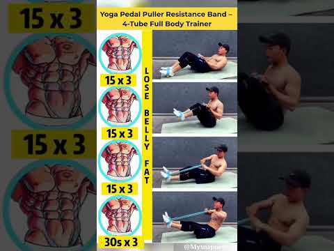 Yoga Pedal Puller Resistance Band –  4‑Tube Full Body Trainer