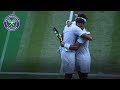 Rafa Nadal and Juan Martin Del Potro hug after Wimbledon classic