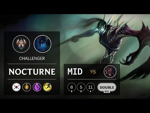 Nocturne Mid vs Lucian - KR Challenger Patch 9.21