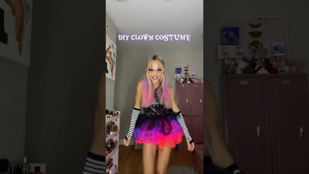 DIY Clown Costume #halloweencostume #halloween2025 #halloweenmakeup