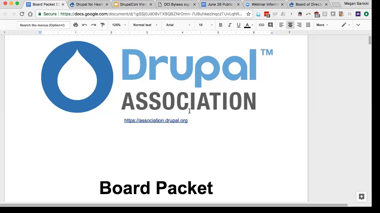 Drupal Association Board Meeting: 27 September 2017