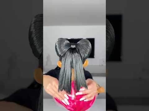 Hairstyle, butterfly bow 🎀 spoiler: 1survived, and so did the doll 👹 #asmr #hair #hairstyle #bow