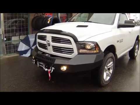 Iron Cross bumper and Warn winch Dodge Ram 1500 at Dales Auto Service, Surrey BC, Canada