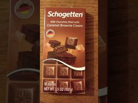 Schogetten Milk Chocolate Bar Filled with Caramel Brownie Cream Review