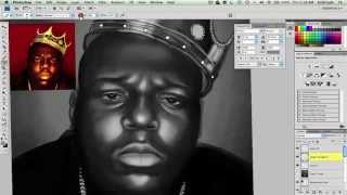 Notorious BIG Biggie Speed Painting by JimGraph Photoshop