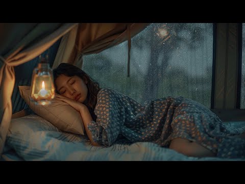 Rain in the Tent 🏕️ Sound of Rain in the Tent in the Forest with Thunder for a Long Night's Sleep 💤