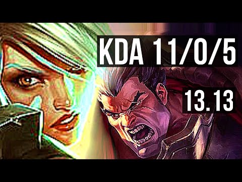 RIVEN vs DARIUS (TOP) | 11/0/5, 71% winrate, Legendary | EUW Master | 13.13