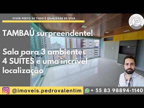 🔥VENDIDO🔥Apartamento em Tambaú com 4 suítes e localização perto de tudo e do mar! Pedro Valentim