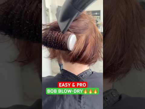 Easy and Pro Bob Blow-dry: Complete Tutorial Linked Below! 🔥🔥🔥