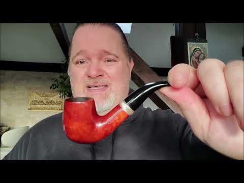 🇩🇪 Pfeife rauchen  |  VAUEN »Einsteigerset-Pfeife« Bent Billiard  |  Briar Pipe  |  Bruyère Pfeife