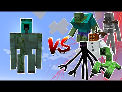 Guardian Golem VS Mutant Monsters - Mob Battles In Minecraft