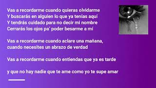 vas a recordarme gloria trevi letras