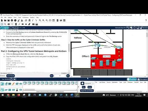 4.3.3.4 Packet Tracer - Configuring VPN Tunnel Mode.pka