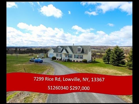 7299 Rice Rd, Lowville, NY, 13367. MLS # S1260340. $297,000.