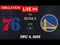 2K NBA LIVE SIMULATION Golden State Warriors Vs Philadelphia 76ers December 4 2025 2025 NBA