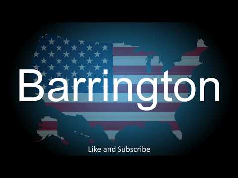 How to correctly pronounce the Town in America - Barrington.