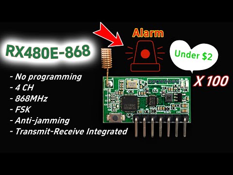 How to Use RF Module RX480E 868 by QIACHIP Make Remote Control Alarm Transmitter and Receiver in One