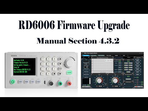 RD6006 operation series video(manual 4.3.2) - RD6006 firmware update