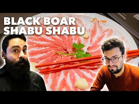 How to Eat SHABU SHABU - Kagoshima Black Boar Meat...
