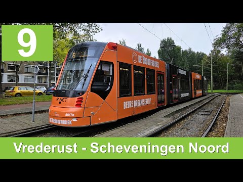 HTM lijn 9: Vrederust - Scheveningen Noord | HTM 5017 | 2025
