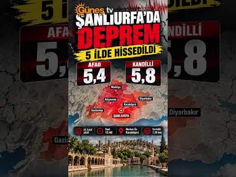 Şanlıurfa’da 5,4 Büyüklüğünde Deprem! 5 İlde Hissedildi #Şanlıurfa #Deprem #Karaköprü #AFAD