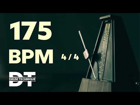 175 BPM ONLINE METRONOME 4/4 cowbell sound  #study