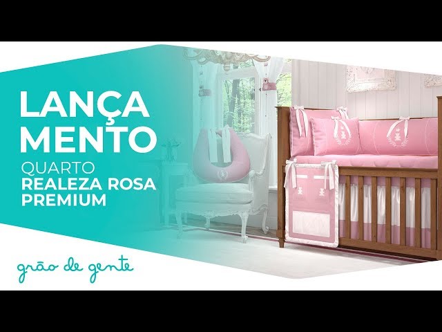 Quarto de Bebê Realeza Rosa Premium - Grão de Gente