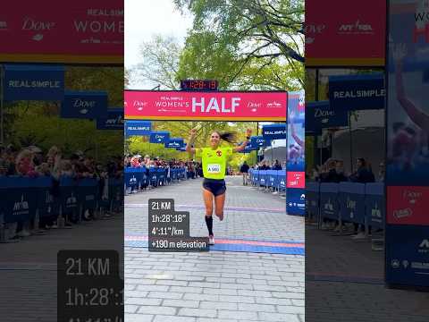 Real Simple WOMEN’S HALF MARATHON in NEW YORK 💪 in 1h:28’:18” - pace of 4’:11”/km +190 m elevation