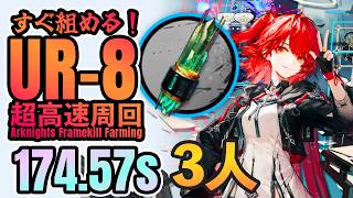 【超高速周回】UR-8 血漿エクシアで無双！ 無駄に速すぎる素子結晶掘り3人 《約束されざる地》【アークナイツ/Arknights/명일방주】Crystalline Speedrun 174.57s