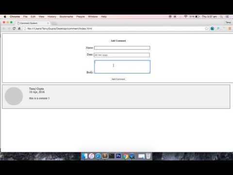 Add Comment Javascript Part 3