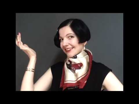 Vecona Vintage - How to tie a silk scarf Part 2 - The Front Drape
