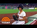 Dylan Dreyer Tries Her Hand At Fielding Foul Balls At Fenway