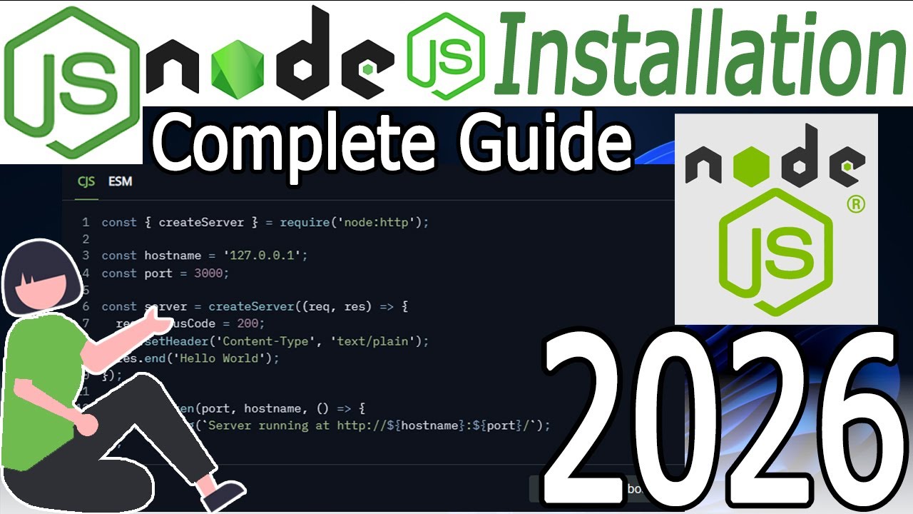 How to Install NodeJS on Windows 10/11 [ 2026 Update ] JavaScript Nodejs Programming Tutorial