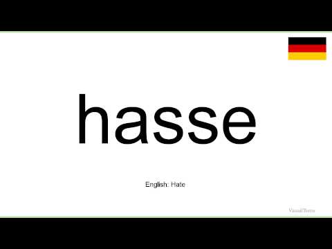 How to pronounce: Hasse (German)