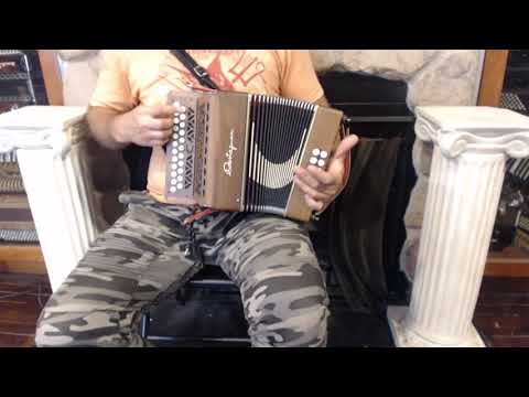 4892 - Walnut Castagnari Dinn II Diatonic Button Accordion BC MM 23 8 $1999