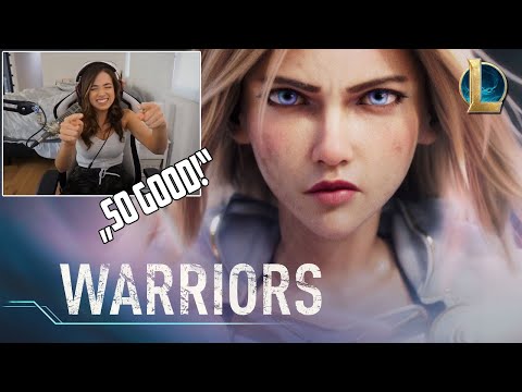 Pokimane Reacts To Warriors | Season 2020 Cinematic - League of Legends (ft. 2WEI and Edda Hayes)