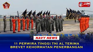Download lagu Navy News - 11 PERWIRA TINGGI TNI AL TERIMA BREVET KEHORMATAN PENERBANGAN mp3