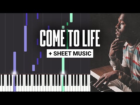 Come to Life - Kanye West - Piano Tutorial + MIDI
