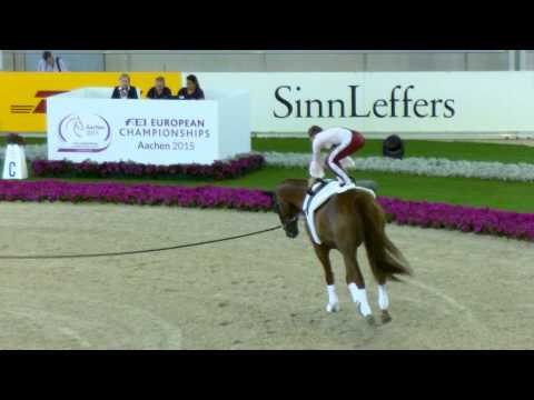 Simone Jäiser (Schweiz) Kür auf der EM am 21.08.15