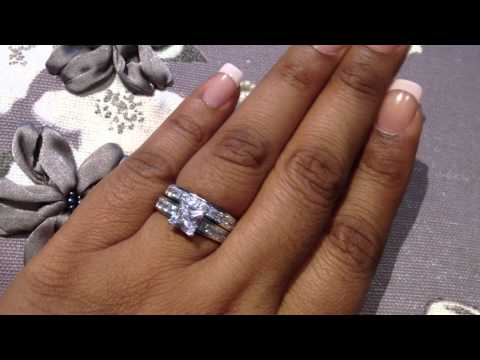 Princess Cut Bridal Wedding Ring Set