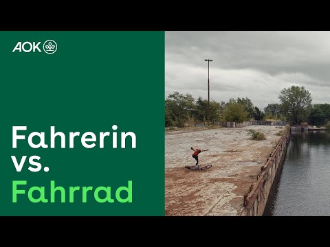 Fahrrad im Fluss – die AOK 66-Tage-Challenge (AOK-Werbung)