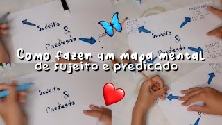 Mapa Mental De Sujeito E Predicado