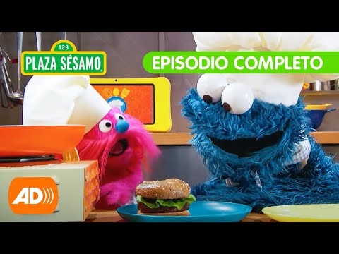 Plaza Sésamo: Comegalletas cocina una rica hamburguesa vegetariana | Episodio Completo