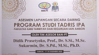 PENUTUPAN ASESMEN LAPANGAN PRODI TADRIS IPA IAIN AMBON